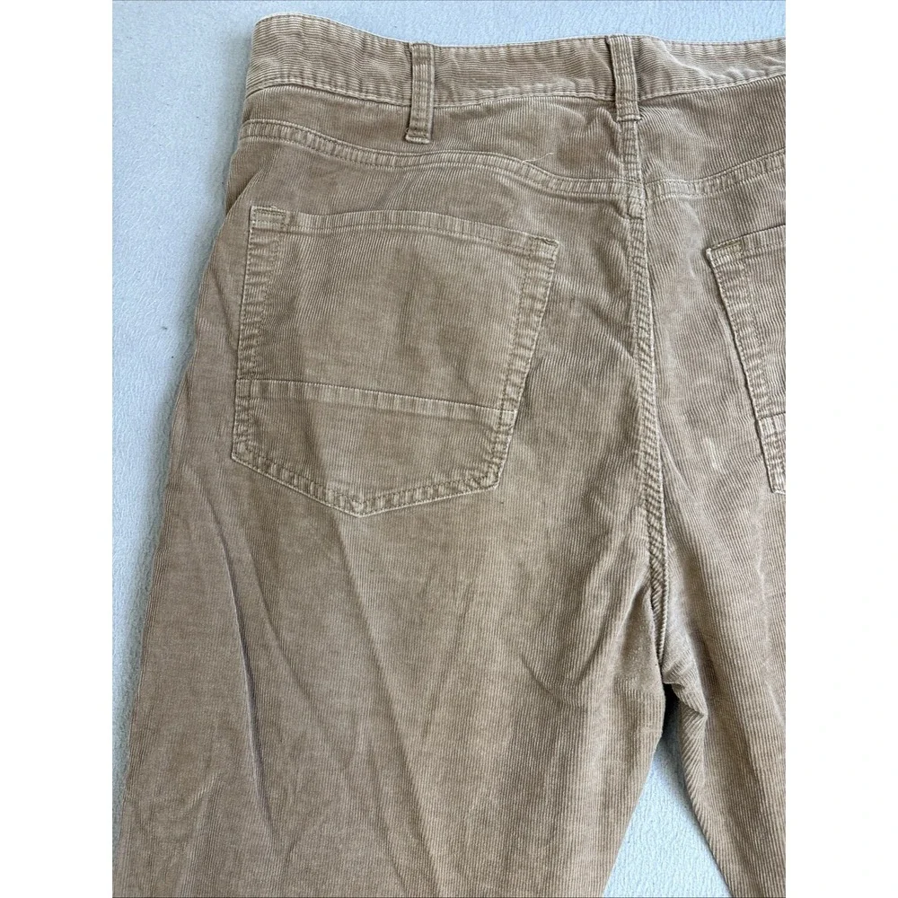 Nautica Pants Men's Size 38x32‎ Brown Corduroy Straight Fit Stretch Casual